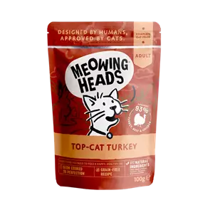 Пауч BARKING (MEOWING) HEADS Top Cat Turkey для котят и кошек с индейкой, говядиной и курицей "Аппетитная индейка"