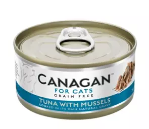 Беззерновые консервы CANAGAN для котят и кошек с тунцом и мидиями (Cat Tuna with Mussels) 100.3.003