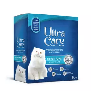 Комкующийся наполнитель Ultra Care Silver Ions Sensitive гипоаллергенный с ионами серебра UC-005269