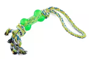 Игрушка канатная с костью 4,5 см Wogy для собак малых пород 33.6х8х4.5 см